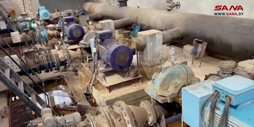 ضخ المياه إلى أحياء مدينة الحسكة بعد توقف دام لأكثر من 4 أشهر