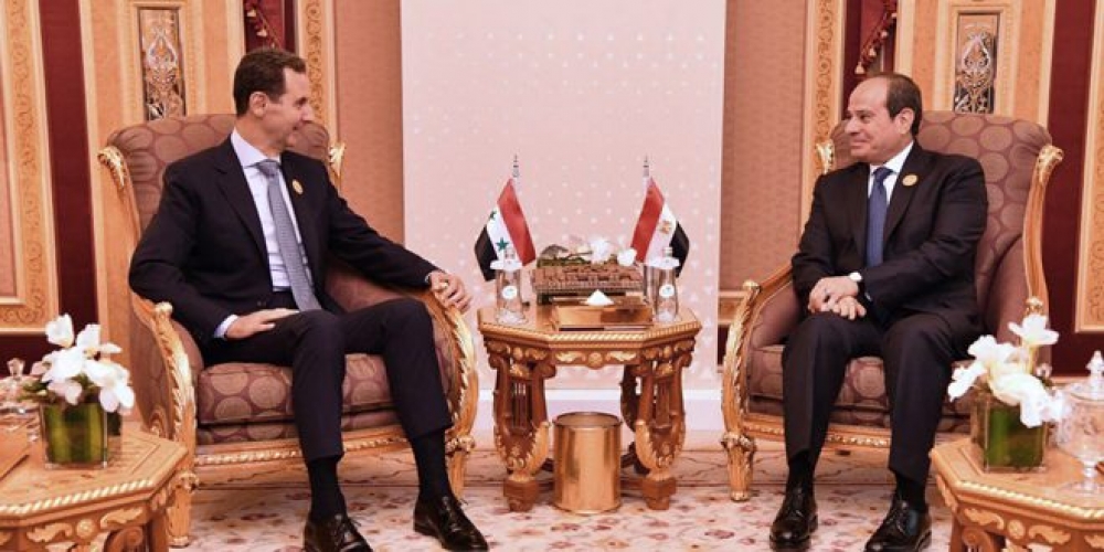الرئيسان الأسد والسيسي يؤكدان على العمل المشترك لدعم صمود أهل غزة والوقوف ضد سياسة تهجير الشعب الفلسطيني