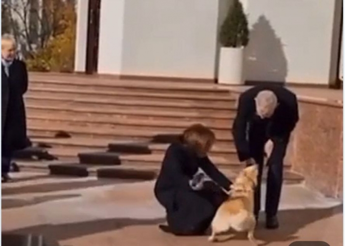 كلب رئيسة مولدوفا يعض رئيس النمسا