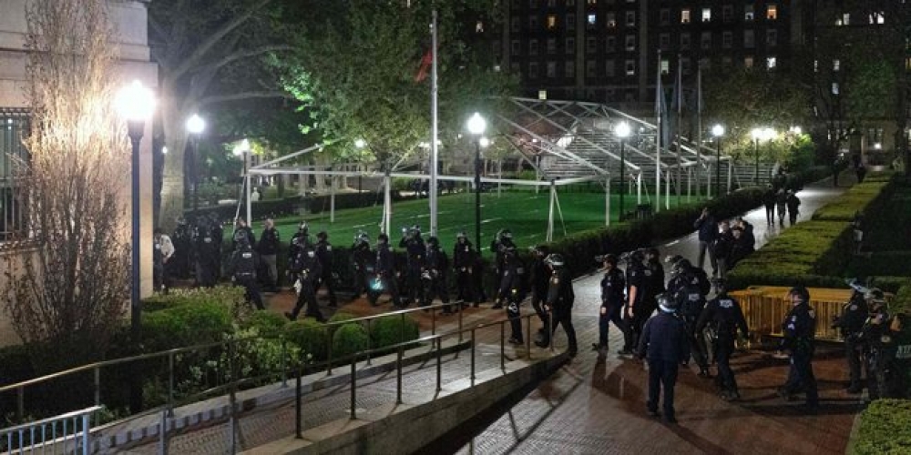الشرطة الأمريكية تقتحم حرم جامعة كولومبيا وتعتقل طلاباً مناصرين لفلسطين