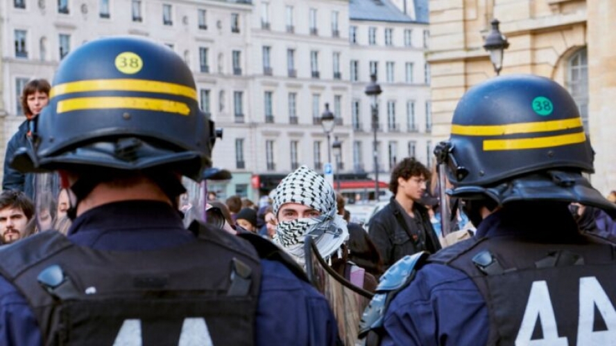 شرطة فرنسا تقمع احتجاجاً تضامنياً مع غزة بجامعة السوربون