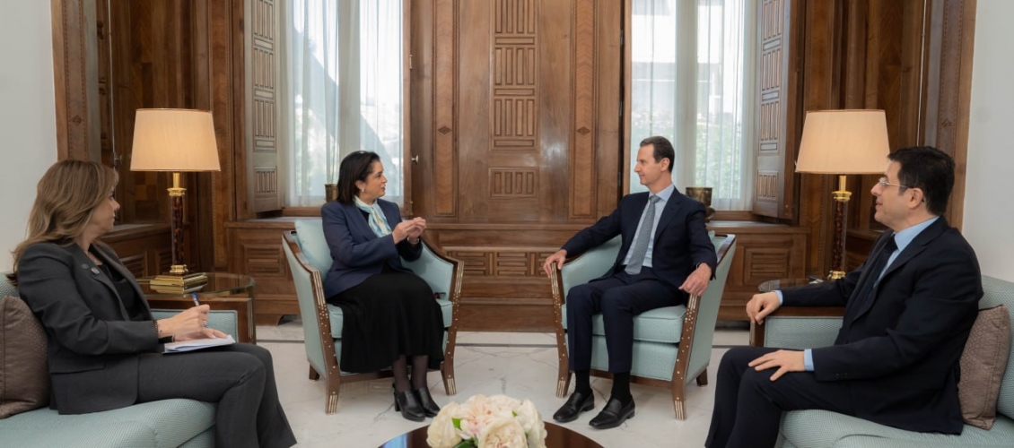 الرئيس بشار الأسد يستقبل الدكتورة حنان بلخي المديرة الإقليمية لمنظمة الصحة العالمية لشرق المتوسط
