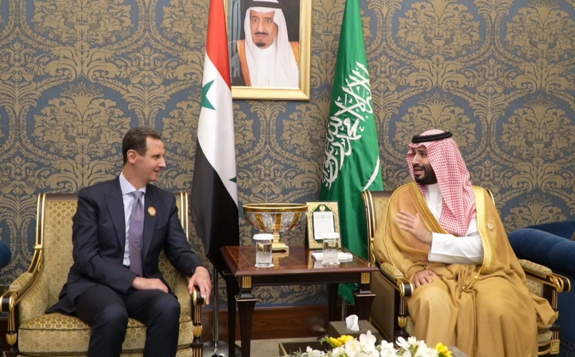 الرئيس الأسد يلتقي ملك البحرين وولي العهد السعودي والرئيس العراقي على هامش القمة العربية في المنامة