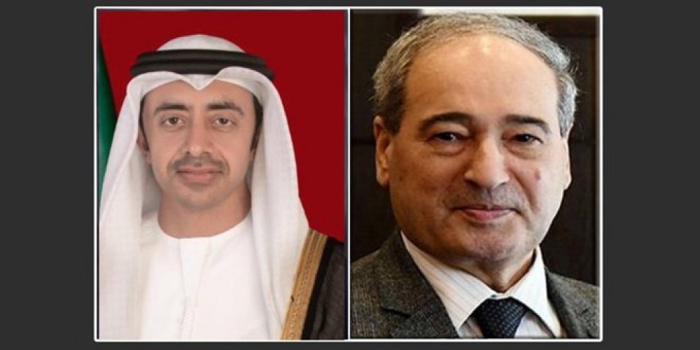 المقداد يبحث مع وزير خارجية الإمارات تعزيز العلاقات بين البلدين بمختلف المجالات