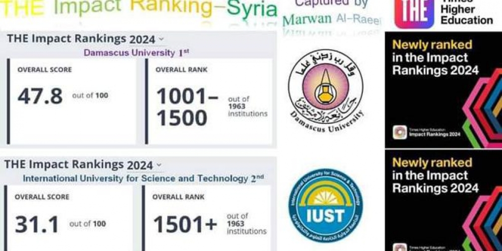 الجامعات السورية وللمرة الأولى في تاريخها ضمن تصنيف التايمز البريطاني