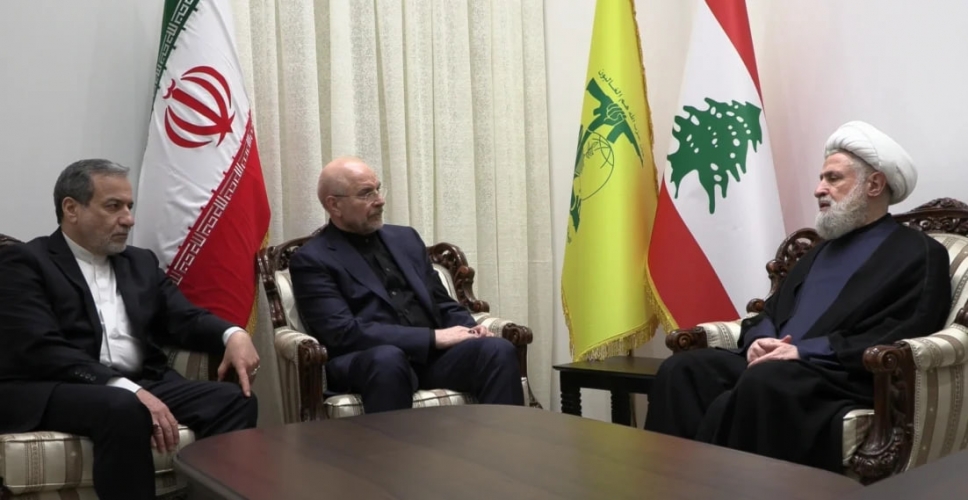 أمين عام حزب الشيخ نعيم قاسم يلتقي عراقجي وقاليباف قبل مغادرتهما بيروت