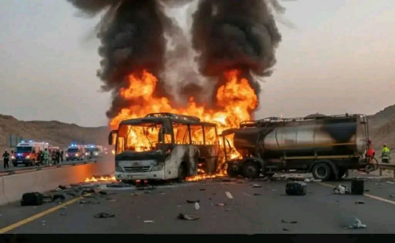 عشرات القتلى الهنود في حوادث سير بين حافلتهم وصهريج نفط في المدينة المنورة