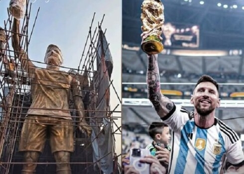 الهند تحتفي بميسي.. الكشف عن أضخم تمثال لنجم كرة قدم حي 