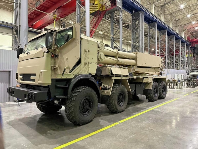 روسيا تكشف لأول مرة عن راجمة الصواريخ 