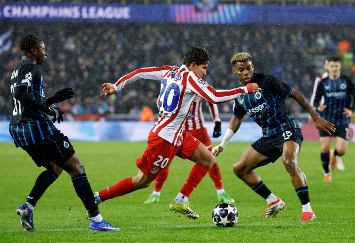 أتليتيكو مدريد يكتسح كلوب بروج برباعية في دوري أبطال أوروبا