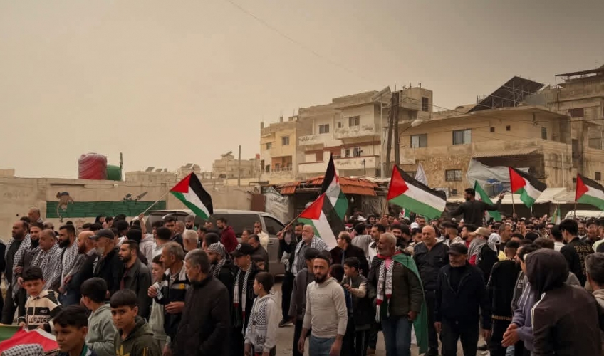 مظاهرات في مدن سورية احتجاجاً على قرار الكنيست الإسرائيلي بإعدام الأسرى الفلسطينيين