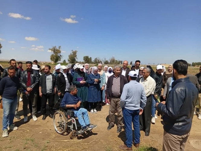 أكساد يستقبل طلاب زراعة الفرات في زيارة علمية إلى محطة دير الزور