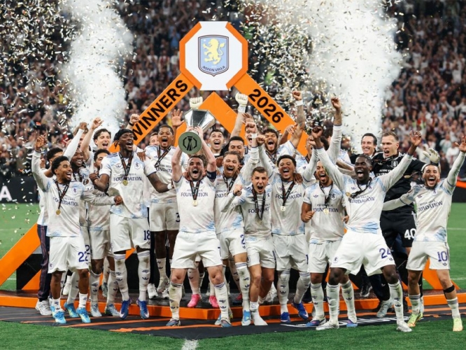 أستون فيلا الإنكليزي يحرز لقب الدوري الأوروبي بكرة القدم