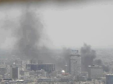 تفجير إرهابي في مرآب القصر العدلي بمنطقة المرجة في دمشق