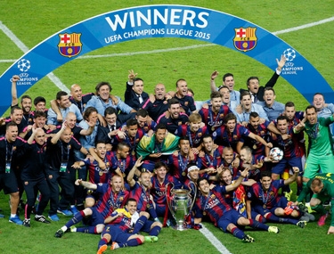 برشلونة يتوج بلقب بطل دوري أبطال أوروبا بفوزه على يوفنتوس 