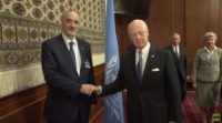 الوفد السوري يلتقي دي ميستورا بمقر الأمم المتحدة في جنيف