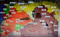 جغرافيا سوريّة بالألوان!...  هل يرضى السياسيون بخرائط الإعلام 