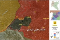 وضعية تظهر تقدم الجيش العربي السوري في المنطقة الجنوبية