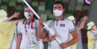 بالصور .. لحظة دخول الوفد السوري المشارك في اولمبياد طوكيو 