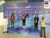 السباحة السورية إنانا سليمان تنال ميدالية ذهبية في البطولة العربية للسباحة   