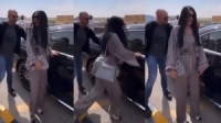 بالفيديو.. تعثر هيفا وهبي لحظة وصولها مطار الرياض
