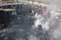 وفاة 4 أشخاص بحريق نشب في معمل للدهان بريف القامشلي