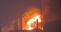 حريق كبير في مصفاة الكوير النفطية بأربيل في كردستان العراق