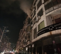 إخماد حريق في مشغل خياطة بشارع الحمرا فى دمشق