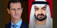 الرئيس الأسد ورئيس دولة الإمارات يتبادلان التهنئة بعيد الفطر