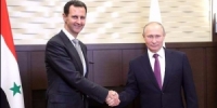 الرئيس بوتين يؤكد في رسالة إلى الرئيس الأسد على دعم موسكو لدمشق في الدفاع عن وحدة وسيادة سورية